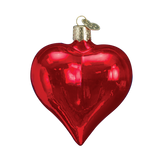 Old World Christmas - Large Shiny Red Heart - 30012