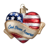 Old World Christmas - God Bless America Heart - 30037