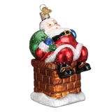 Old World Christmas - Chimney Stop Santa - 40297