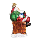 Old World Christmas - Chimney Stop Santa - 40297