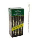 Kurt Adler - Glow In The Dark Glass Icicle Ornaments, 24-Piece Box Set - A1184