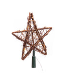 Kurt Adler - 10" 20-Light Fairy LED Natural Rattan Star Treetop - AD2601