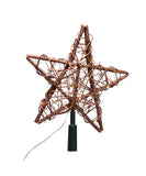 Kurt Adler - 10" 20-Light Fairy LED Natural Rattan Star Treetop - AD2601