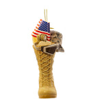 Kurt Adler - U.S. Army® Boot With U.S.A. Flag and Icons Ornament - AM2163