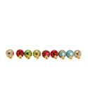 Kurt Adler - Petite Treasure Multicolored Decorated Glass Ball Ornaments, 9-Piece Box Set - C1899