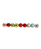 Kurt Adler - Petite Treasure Multicolored Decorated Glass Ball Ornaments, 9-Piece Box Set - C1899