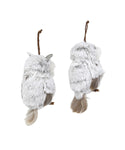 Kurt Adler - Brown and White Hanging Owl Ornaments, 2 Assorted - C2285