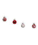 Kurt Adler - 25MM Miniature Red and White Glass Ball Ornaments, 12-Piece Box Set - GG0294