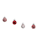 Kurt Adler - 25MM Miniature Red and White Glass Ball Ornaments, 12-Piece Box Set - GG0294