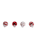 Kurt Adler - 25MM Miniature Red and White Glass Ball Ornaments, 12-Piece Box Set - GG0294