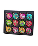 Kurt Adler - 65MM 12 Days Of Christmas Glass Ball Ornaments, 12-Piece Box Set - GG0638