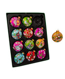 Kurt Adler - 65MM 12 Days Of Christmas Glass Ball Ornaments, 12-Piece Box Set - GG0638