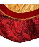 Kurt Adler - 72" Red and Gold Criss-Cross Scallop Tree Skirt - TS0180