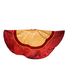 Kurt Adler - 72" Red and Gold Criss-Cross Scallop Tree Skirt - TS0180