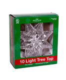 Kurt Adler - 8" UL 10-Light Clear Star Treetop - UL0130C