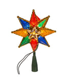 Kurt Adler - 8" UL 10-Light Multicolored Star Treetop - UL0130M