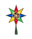 Kurt Adler - 8" UL 10-Light Multicolored Star Treetop - UL0130M