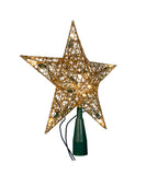 Kurt Adler - 9" UL 10-Light Gold Wire Star Treetop - UL0131GO