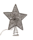 Kurt Adler - 10" UL 20-Light Silver Star Treetop - UL0895