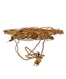 Kurt Adler - 9.8" UL 20-Light Gold Rattan Star Treetop - UL1214