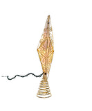Kurt Adler - 8.5" UL 10-Light Gold Reflector Star Treetop - UL1881