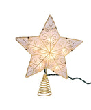 Kurt Adler - 8.5" UL 10-Light Gold Reflector Star Treetop - UL1881