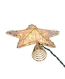 Kurt Adler - 8.5" UL 10-Light Gold Reflector Star Treetop - UL1881