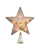 Kurt Adler - 8.5" UL 10-Light Gold Reflector Star Treetop - UL1881