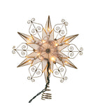 Kurt Adler - 9" UL 10-Light Capiz Star With Scroll Design Treetop - UL3110