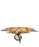 Kurt Adler - 9" UL 10-Light Capiz Star With Scroll Design Treetop - UL3110