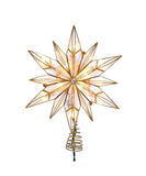 Kurt Adler - 10.24" UL 10-Light Capiz Star With Center Gem Treetop - UL3150