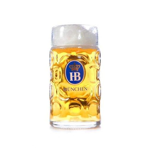 1 Liter HB "Hofbrauhaus Munchen" Dimpled Glass Beer Stein