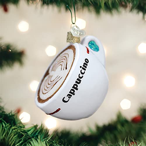 Beautiful Old World Christmas Cappuccino Coffee Cup Glass Christmas Ornament 32309 31052022