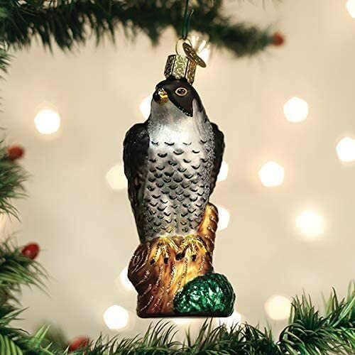 Beautiful Old World Christmas Peregrine Falcon Bird Glass Christmas Ornament 16138 31052022
