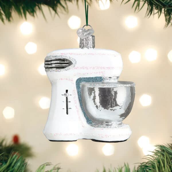 Beautiful Old World Christmas White Mixer Glass Christmas Ornament 32368 31052022