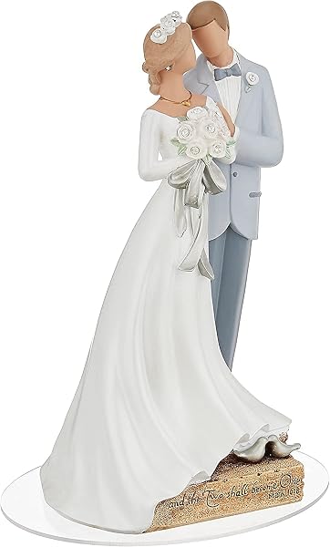 Enesco Legacy of Love Wedding Bride and Groom Newlywed Cake Topper, 7.25 Inch, Multicolor