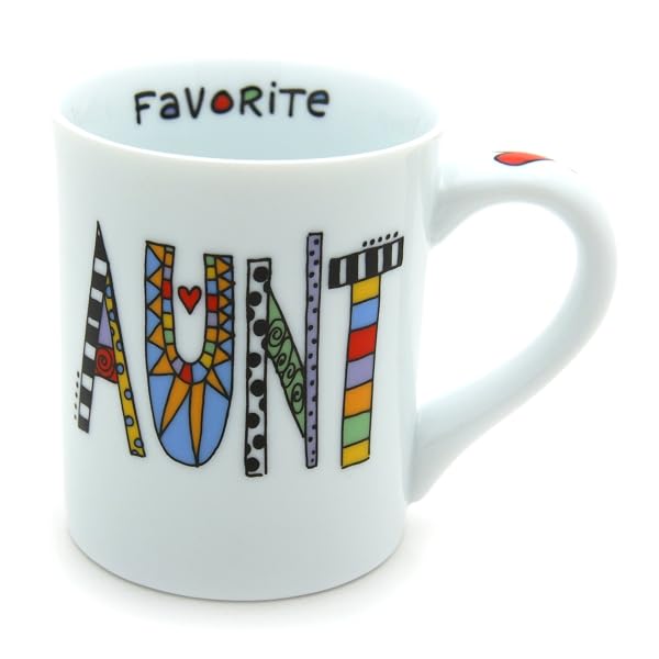 Our Name is Mud “Favorite Aunt” Cuppa Doodle Porcelain Mug, 16 oz.
