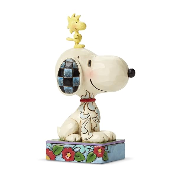 Enesco Peanuts Collection by Jim Shore Snoopy and Woodstock My Best Friend Personality Pose Figurine- Stone Resin Hand Crafted Painted Collectible Peanuts Snoopy Figurines Home Decor Statue, 5 Inch
