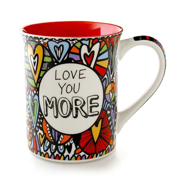 Our Name is Mud “Love You More” Cuppa Doodle Stoneware Mug, 16 oz.