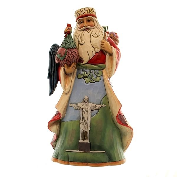 Enesco Jim Shore Heartwood Creek Santa's Around The World Austrian Stone Resin, 7" Figurine, Multicolor, One Size (4058792)