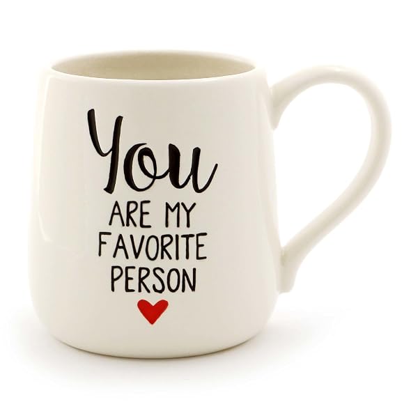 Enesco 6000502 Our Name Is Mud “Forever Always” Stoneware Engraved Coffee Mug, 16 oz, Red