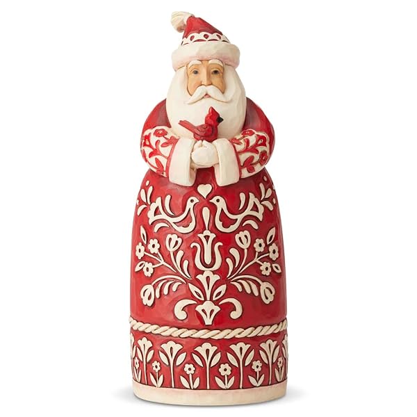 Enesco Jim Shore Heartwood Creek Nordic Noel Santa Figurine, 10.5 Inch, Multicolor