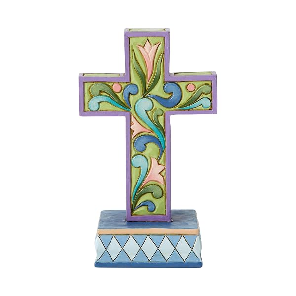 Enesco Jim Shore Heartwood Creek Cross Miniature Figurine, 3.6 Inch, Multicolor