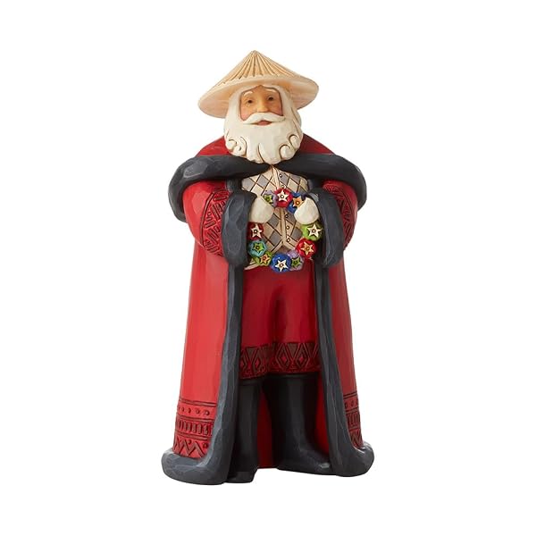 Enesco Jim Shore Heartwood Creek Christmas Around The World Filipino Santa Figurine, 7 Inch, Multicolor
