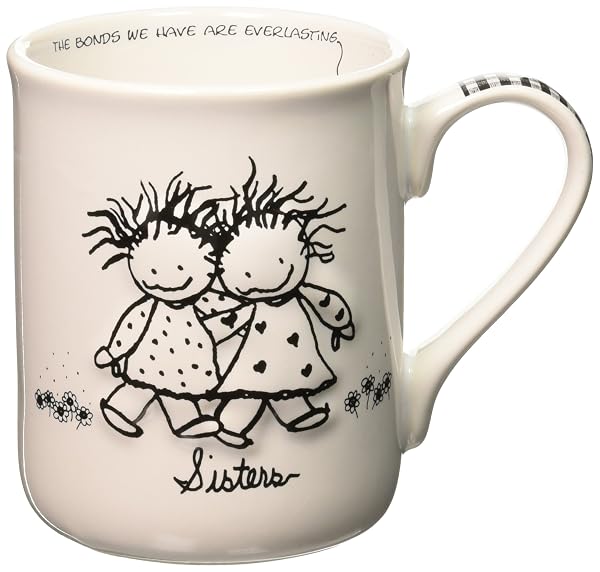 Enesco Children of the Inner Light Special Sisters Stoneware Gift Mug, 16 oz.