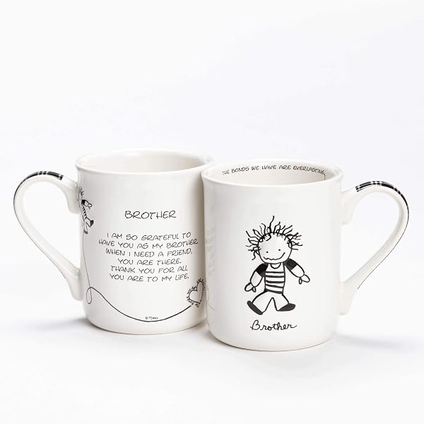 Enesco Brother Mug, 4.5" H, Multicolor,62005