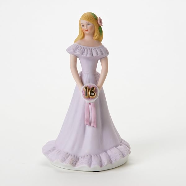 Enesco Growing Up Girls Blonde Girl Age 16 Figurine, 7.5 Inch, Multicolor