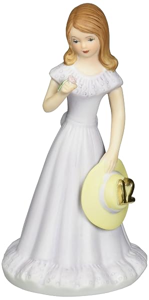 Enesco Growing Up Girls “Brunette Age 12” Porcelain Figurine, 5.75”