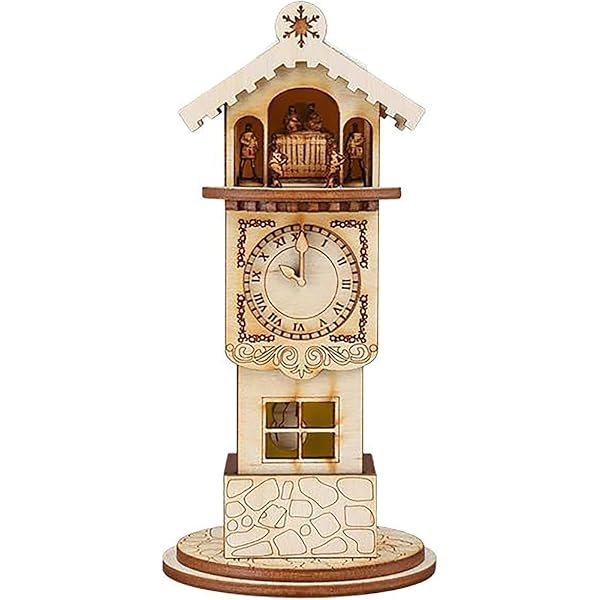 Ginger Cottages - Old World Christmas Ginger Clock Tower Wooden - 80009