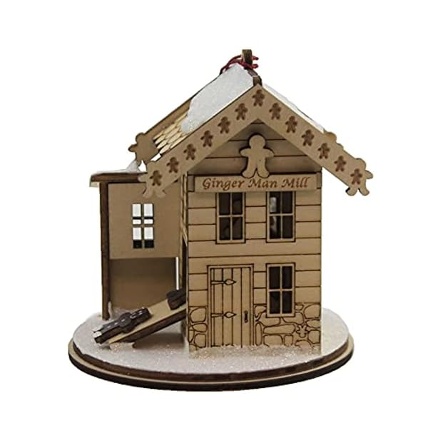 Ginger Cottages - Old World Christmas Ginger Man Grist Mill Wooden - 80010